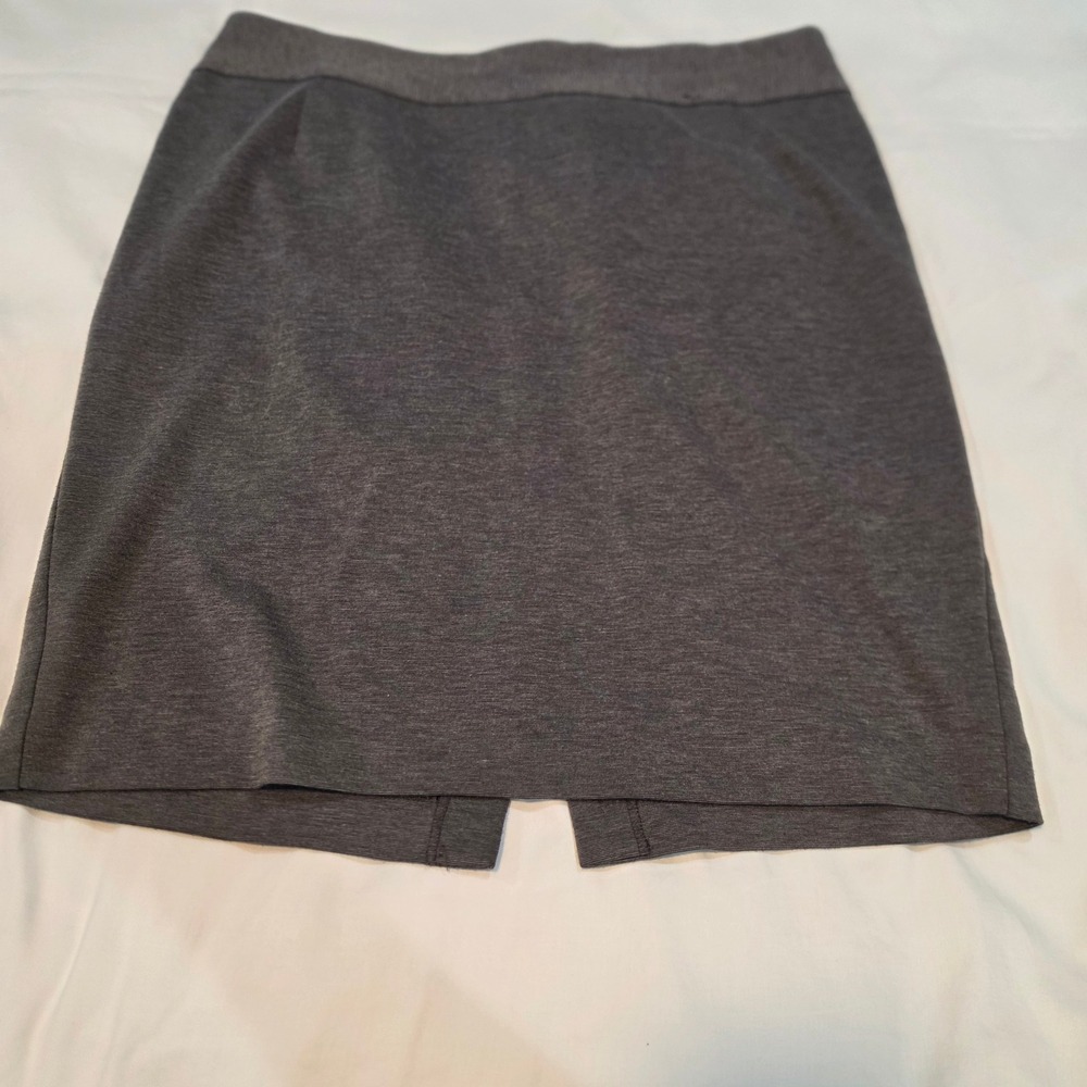 Lane Bryant Skirt Women 16 Grey Good Stretch Back Vent Professional